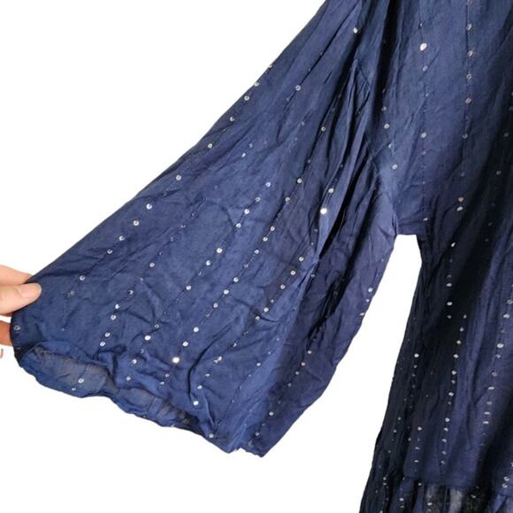 PilyQ Angelica Sequin Tunic Cover Up Island Blue‎ Size M/L - Picture 4 of 8